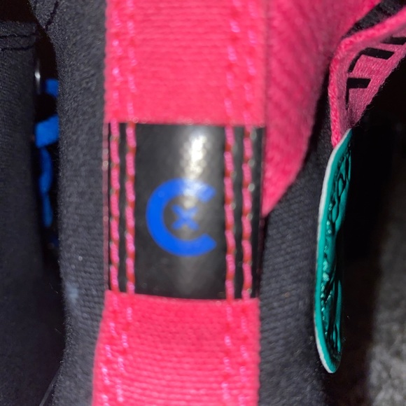 NIB CONVERSE CX HIGH TOPS TURQUOISE/ BLACK/PINK - Picture 7 of 11